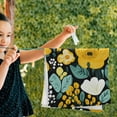 thumbnail image 5 of Yellow Floral on Black Background Hand Towel Absorbent Bath Towels for Bathroom Sports Gym(28.3" X 14.4") Set of 2, 5 of 8