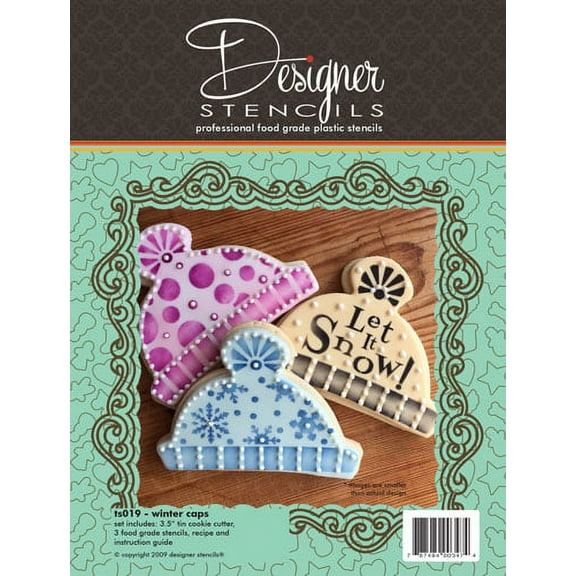 Winter Cap Cookie Cutter & Stencil Set by Designer Stencils
