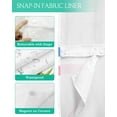 thumbnail image 3 of No Hook Shower Curtain with Snap-in Liner, Summer Beach Waterproof Fabric Bathroom Curtains, Ocean Coastal Slippers Stripes Coconut Bath Curtains & Mesh Top Window 66"x72", 3 of 6