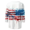 thumbnail image 4 of GERsome 4th of July 3/4 Sleeve Womens Tops Casual Loose Fit Crewneck T Shirts American Flag Patriotic Tee Shirts S-3XL, 4 of 5