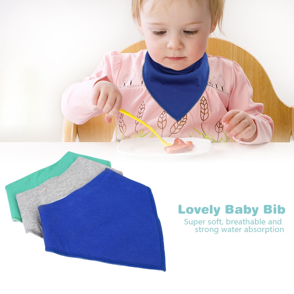 LYUMO 8PCS/Set Cotton Baby Bibs Newborn Feeding Bib Infant Triangle