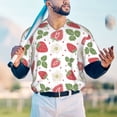 thumbnail image 5 of Rateoe Strawberry Pattern Men’s Baseball Short Sleeve Polo Shirt, Midweight Men's Shirt Golf Shirt Polo Shirts Quick Dry Short-XX-Large, 5 of 7