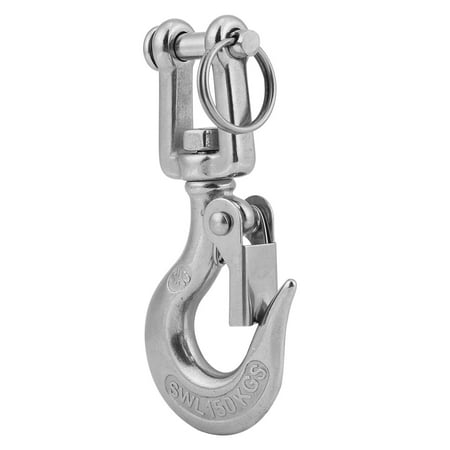 

WALFRONT Clevis Lifting Hook Swivel Eye Hook Stainless Steel Swivel Eye Clevis Lifting Chain Snap Hook 770lb Working Load Limit