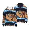 thumbnail image 6 of Bingfone Ocean Scene with Noah's Ark Men's Drawstring Hoodie Long Sleeve Pocket Sweatshirts-4X-Large, 6 of 6