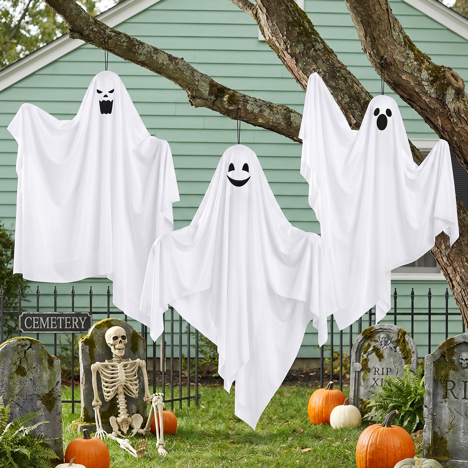 Ayieyill 3-Pack Cute Hanging Ghost Decorations photo 1