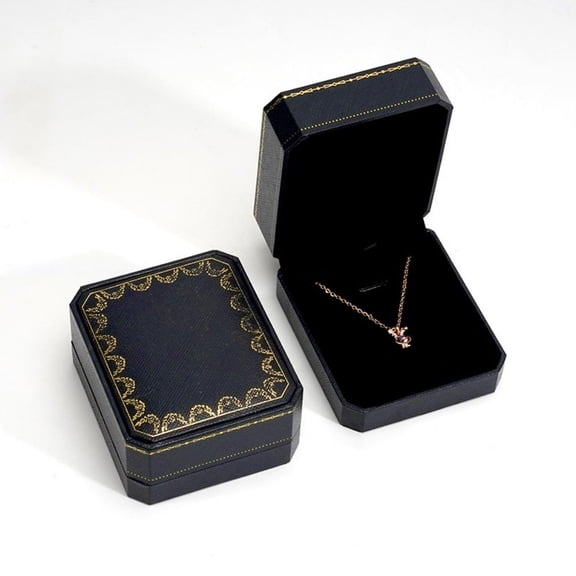 European Retro Pattern Jewelry Box Necklace Pendant Display Box Organizer Gift Packaging Case For Wedding Ceremony Engagement