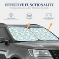 thumbnail image 3 of Kdxio Daisies Flowers Print 2-Piece Sun Shade Front Windshield - Foldable Car Front Window Sunshades for Most Sedans SUV Truck, 3 of 6