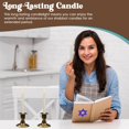 thumbnail image 4 of Majestic Giftware 12-Pack Hand Crafted Safed Shabbat Candle, 5 Inch, White Drops, 4 of 4