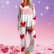 thumbnail image 1 of RKSTN Valentine's Gifts Pajamas Set for Women Oversized Crewneck Valentine's Day Loves Heart Graphic Printed Loungewear Matching Set Womens Casual Loose Long Sleeve T Shirt and Pjs Pant 2 Piece Set, 1 of 6