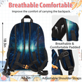 thumbnail image 4 of Herdesigns Space Backpack with Lunch Box Galaxy Lightweight Large Travel Work Laptop Backpacks Set Casual Daypacks, 4 of 8