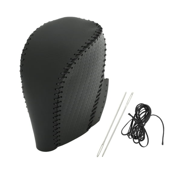 Cubierta de pomo de cambio antideslizante Unique Bargains para palanca de cambios del coche, protector para Honda Civic 2016-2021, cuero sintético negro