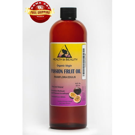 PASSION FRUIT / MARACUJA OIL UNREFINED ORGANIC VIRGIN COLD PRESSED PURE 64 OZ