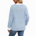 thumbnail image 5 of Towmus Womens Oversized Striped Sweatshirt Crewneck Long Sleeve Color Block Pullover Top Casual Y2K Fall Clothes Workout Shirt, 5 of 6