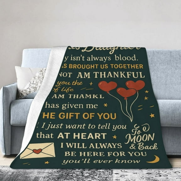 Daughter Gifts from Mom Dad - Daughter Birthday Gifts Unique - Mothers Day Blanket Gift for Daughters Adult - Christmas Valentines Day & Graduation Gift for Daughters - Throw Blanket 50x40