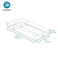 thumbnail image 4 of iDesign Plastic Divided Drawer Organizer, Storage Container for Vanity, Bathroom, Kitchen Drawers, 8" x 16" x 2", Clear, 4 of 5