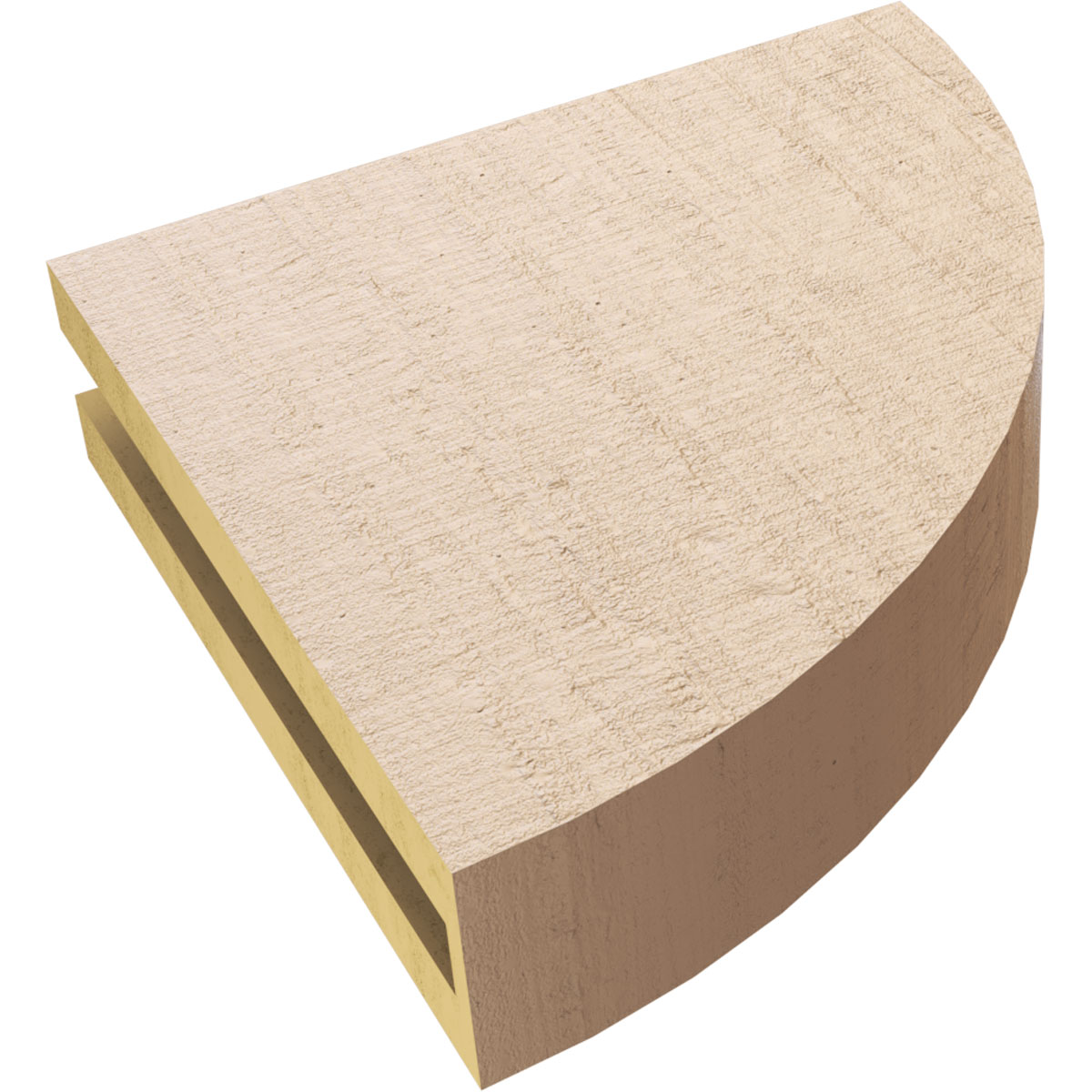 3"W x 12"D x 12"H Thin Durham Rough Cedar Woodgrain TimberThane Corbel, Primed Tan