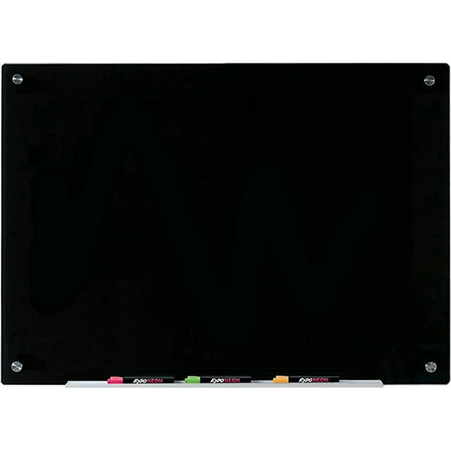 AudioVisual Direct Glass DryErase Whiteboard Set 3' x 2' Black)