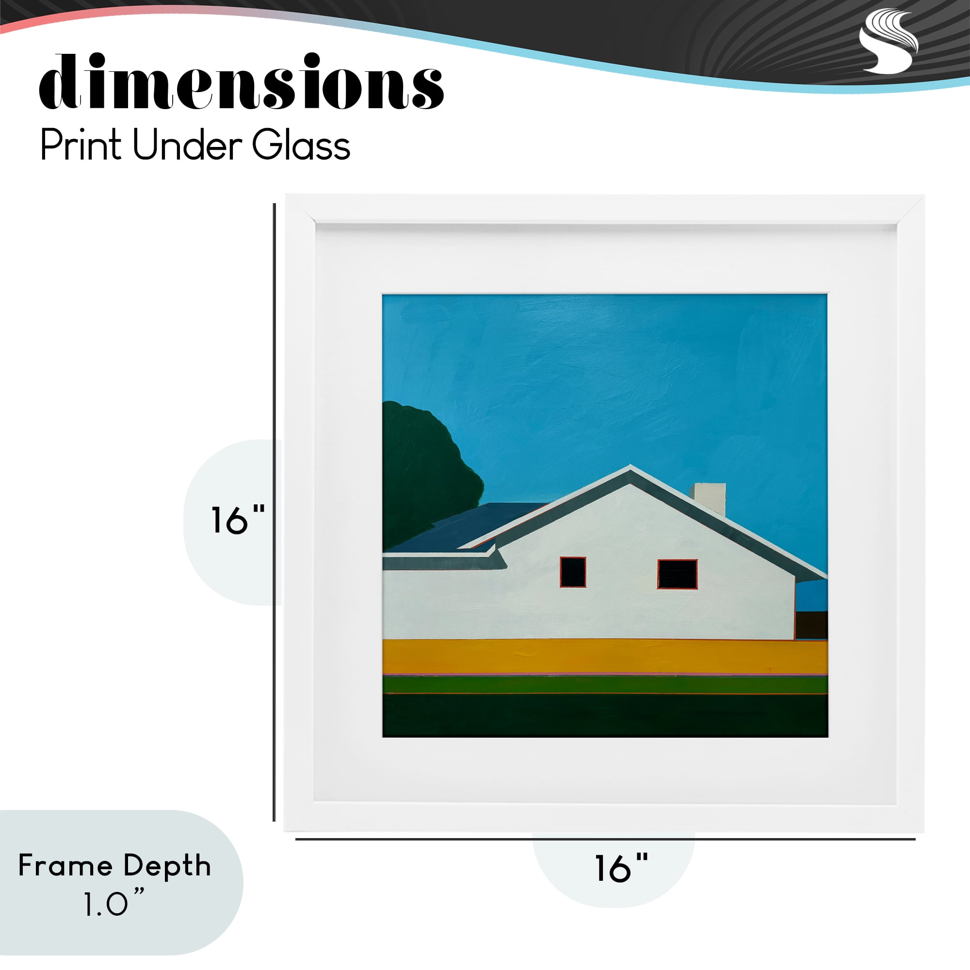 Stupell Industries Sunkissed Suburbia House White Framed Print Under Glass, design by Jan Weiss