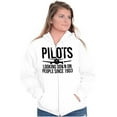 thumbnail image 3 of Looking Down On People 1903 Pilot Unisex Fleece Graphic Zip Up Hoodie Brisco Brands 2X, 3 of 5