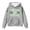 Grey, variant on Toddler Girls Hoodies Clover Letter Print Hooded With Cute Kids Pullover Fleece For Outfit Sweatshirts Casual Fashion Clothes With Pocket Size 3-4T