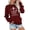 Burgundy, variant on Casual Women's Dead Inside But Caffeinated Sweatshirt Long Sleeve Skull Shirt