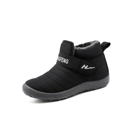 

Daeful Unisex Comfort Shoes Winter Warm Waterproof Snow Boots Black 8