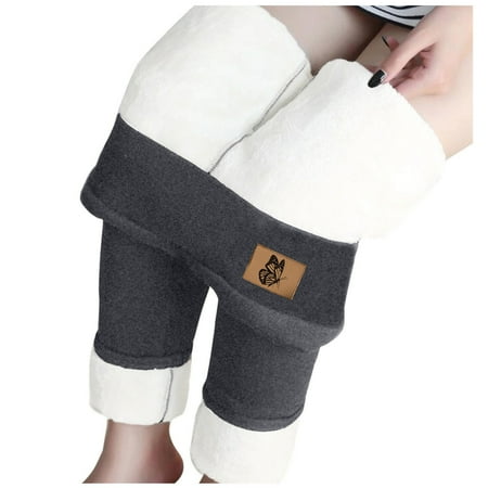 

Pajamas for Women Women s Leggings Full Length Solid Color Elastic High Waist Plush Warm Yoga Pants Animal Print Pants for Women