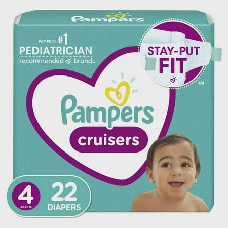 Pampers Cruisers Active Fit Diapers Size 4, 22 Count