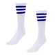 thumbnail image 2 of Calcetines de Piernas de Fútbol de Mujeres Estiramiento Más de Protección , S + StripedC S blanco + rayas C DYNWAVEMX Calcetines altos de la rodilla, 2 of 8