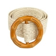 thumbnail image 1 of Cinturones Woven de Hebilla Redonda Vintage INSPIRE CHIC para Mujeres Cinturón de Cintura Woodwind Round Buckle, 1 of 5