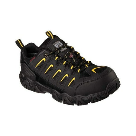 skechers for work men's blais hiking shoe, black, 7.5 m