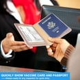 thumbnail image 3 of Passport and Vaccine Card Holder -Waterproof Leather Passport Case Cover with for Women&Men Family Travel Accessory, 3 of 7