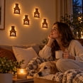 thumbnail image 6 of Light-Up Wooden Fireplace Christmas Decor, Rustic Wood Grain Fireplace Lamp, Indoor Decorative Wall Light, 6 of 6