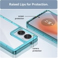 thumbnail image 5 of Case for Moto G85 5G,Moto G85 5G Case,Transparent TPU+PC Acrylic Protective Military Grade  Heavy Duty Protection Phone Case for Motorola Moto G85 5G(Clear Blue), 5 of 16