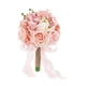 thumbnail image 2 of Rosas artificiales de 30 cm Bride Boda Bouquet Bouquet para la decoración del hogar Propiedades de fotografía Elegante Tassel Pink, 2 of 8