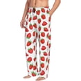 thumbnail image 3 of Kdxio Strawberries Print Men's Sleep Pajama Pant Lounge Pants with Pockets, 3 of 8