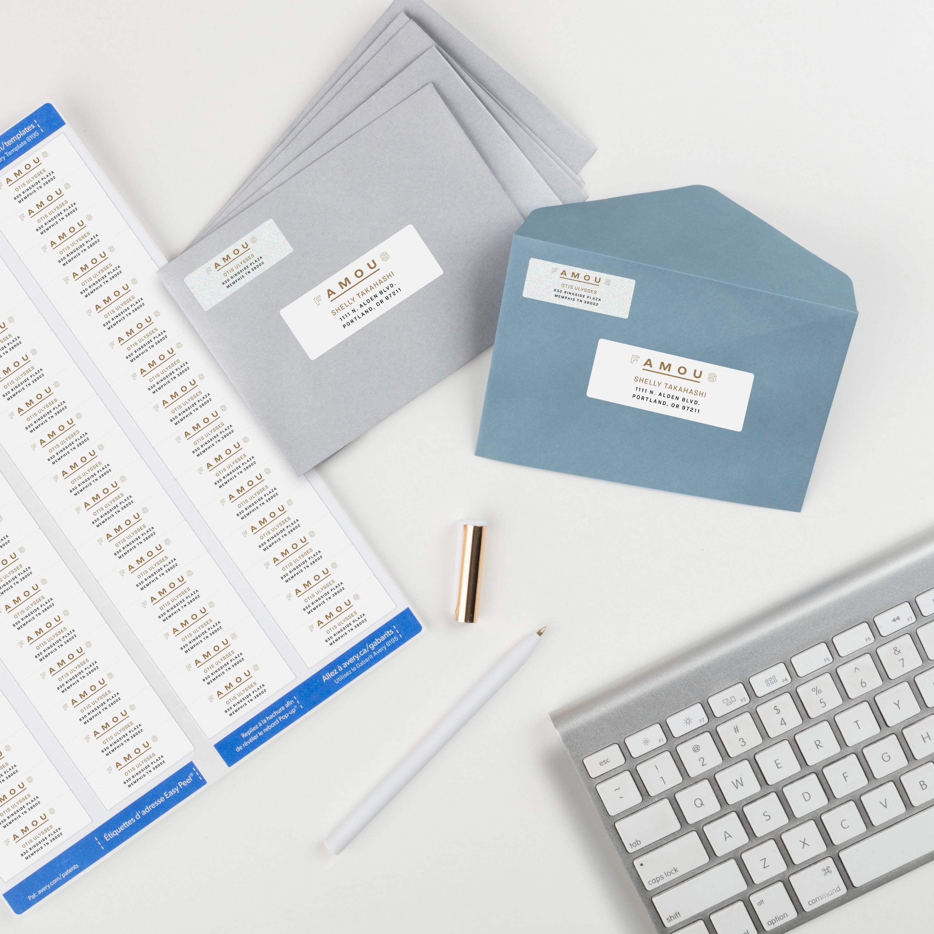 Avery Return Address Labels with Sure Feed for Inkjet Printers, 2/3