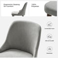 thumbnail image 3 of Dining Chairs Set of 2 Velvet Upholstered Armless Accent Side Chair Solid Wood Legs Home Kitchen Bedroom Grey, 3 of 8