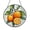 Acrylic 3.5 Inch, variant on Stained Glass Orange Window Hanging, Unique Fruit Ornament for Home Decoration