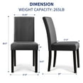 thumbnail image 3 of Subrtex Faux Leather Indoor Dining Chair Set of 8, Modern Mid-Century Chairs for Home, Gray, 3 of 8