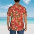 thumbnail image 6 of Kll Men'S Hawaiian Shirt Short Sleeve Button Down Beach Shirts-Strawberry, 6 of 8