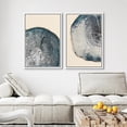 thumbnail image 4 of IDEA4WALL Framed Canvas Print Wall Art Set Navy Blue Wood Tree Rings Fine Art Geometric Minimal Pattern Vintage Art Farmhouse/Country Wall Decor for Living Room, Bedroom, Office - 24"x36"x2 White, 4 of 5