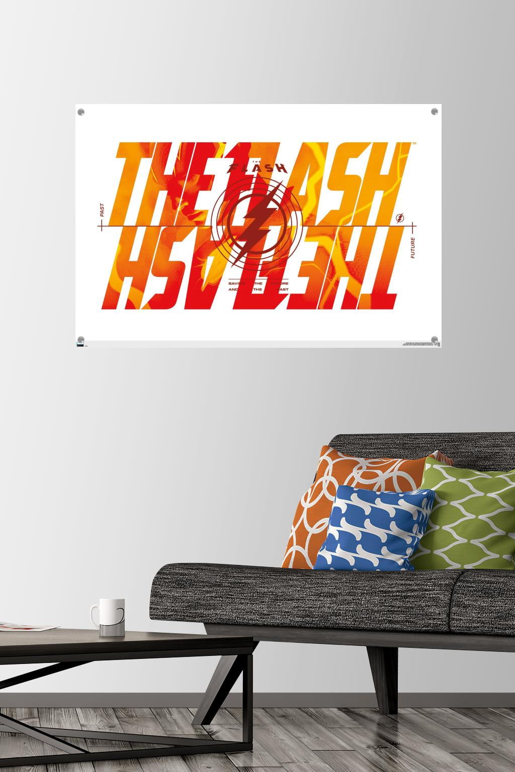 DC Comics Movie The Flash - Reverse Wall Poster with Pushpins, 22.375" x 34"