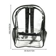 thumbnail image 2 of Anuirheih Clear Backpack, Heavy Duty Small Plastic Backpacks with Reinforced Straps for Game Stadium School Work Sport(12x16inch）, 2 of 7