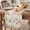 Beige, Orange, variant on White Pumpkins Fall Table Runner - 48 Inch Long Thanksgiving Botanical Wooden Vintage Cotton and Linen Blended Dress Scarves Farmhouse Table Runner for Kitchen Dining, Coffee Table, 13" x 48"