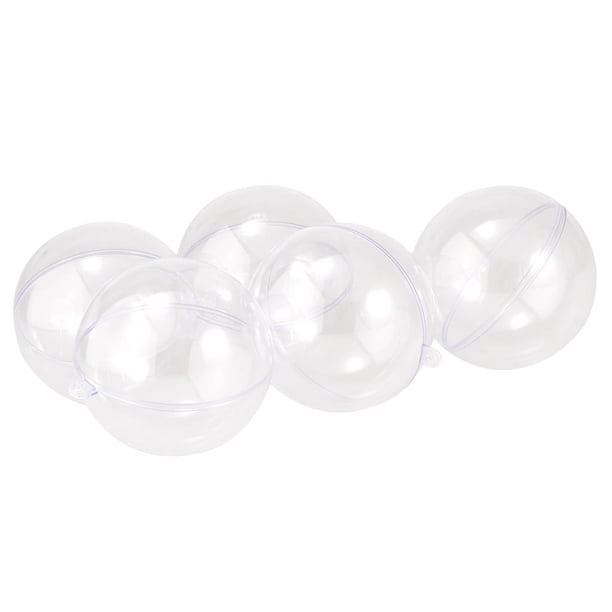 Paquete de 5 adornos de bolas rellenables transparentes para decoración navideña para fiestas en el hogar, 7 y 8 unidades 10cm