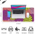 thumbnail image 5 of Long Mouse Pads for Desk,Pink Floral and Petal Pattern Desk Mats on Top Of Desks, Desk Mouse Pad Extra Large with 3mm Non-Slip Base and Stitched Edge for Gaming,Office,Work,Home 35.4"x15.7", 5 of 6