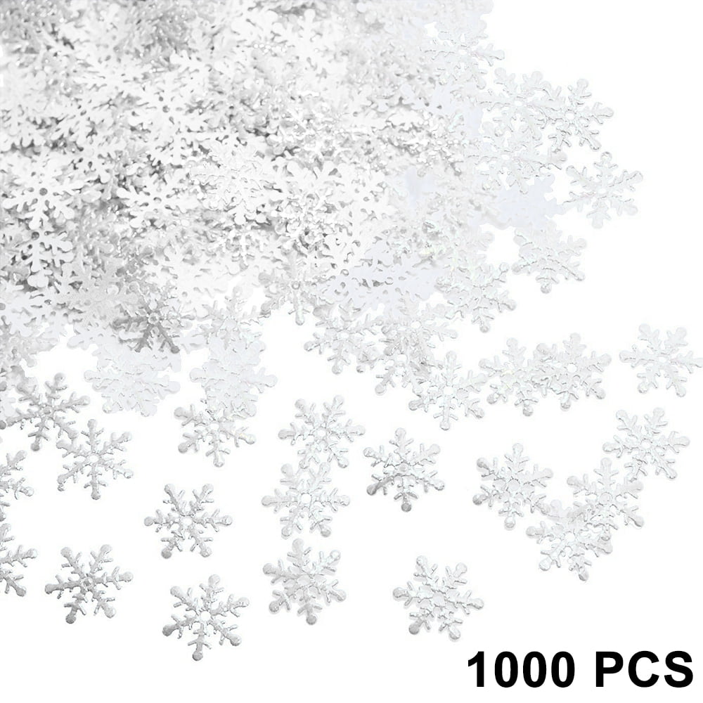 Silver Snowflakes Frozen Party Confetti - Winter Wonderland 1st Birthday  Baby Shower Wedding Foil Metallic Sequins Table Confetti Christmas Party
