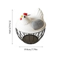thumbnail image 3 of Egg Basket, Fruit Basket, Kitchen Storage Basket, Wrought Iron Wire Mesh Organizer with Ventilation, for Eggs, Bread, Snacks, Keys, and Desk Supplies, 3 of 6