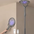 thumbnail image 3 of Electric Fly Swatter with Extendable Handle & Rotating Head, 3000V Rechargeable Bug Zapper Racket, 1200mAh Long Lasting, Reach Every Corner, Indoor Outdoor Mosquito Swatter, 3 of 10